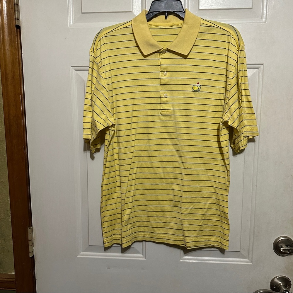 Masters Collection Yellow Striped Polo Shirt‎ Medium